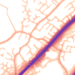 Daytime road noise heatmap for DE13 0BW