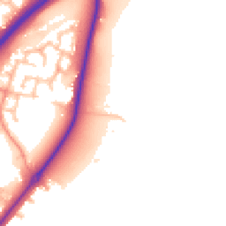 Daytime road noise heatmap for DE13 0DA