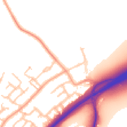 Daytime road noise heatmap for DE13 0DH