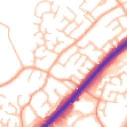 Daytime road noise heatmap for DE13 0HN