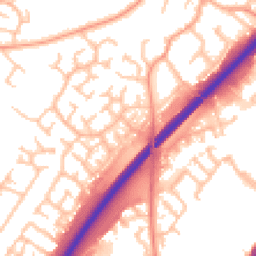 Daytime road noise heatmap for DE13 0HR