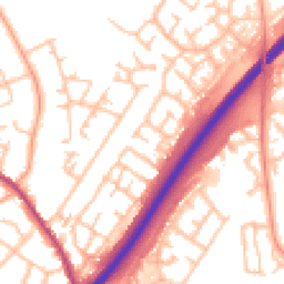 Daytime road noise heatmap for DE13 0WD