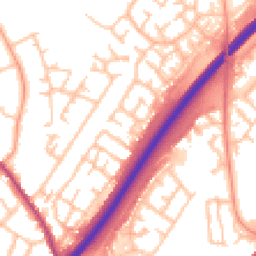 Daytime road noise heatmap for DE13 0WE