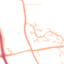 Daytime road noise heatmap for DE13 0XR
