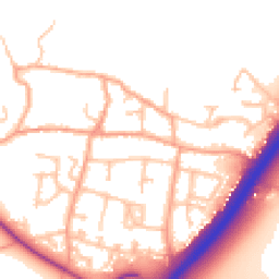 Daytime road noise heatmap for DE13 7AE
