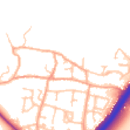 Daytime road noise heatmap for DE13 7AL