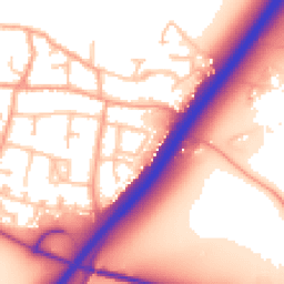 Daytime road noise heatmap for DE13 7AY