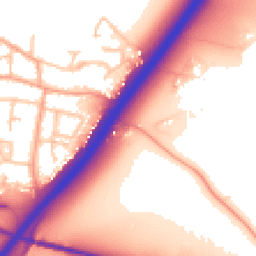 Daytime road noise heatmap for DE13 7BD