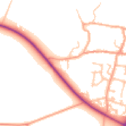 Daytime road noise heatmap for DE13 7BH