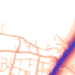 Daytime road noise heatmap for DE13 7BJ