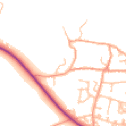 Daytime road noise heatmap for DE13 7DA