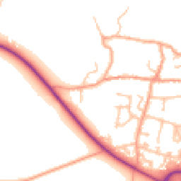Daytime road noise heatmap for DE13 7DB