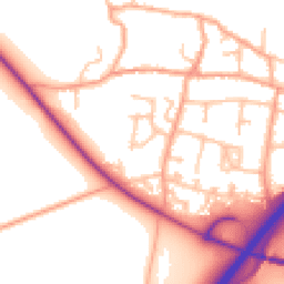 Daytime road noise heatmap for DE13 7EH