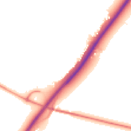 Night-time road noise heatmap for DE13 7EY