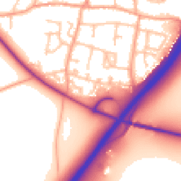 Daytime road noise heatmap for DE13 7FE