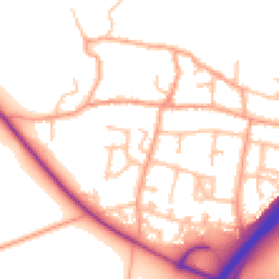 Daytime road noise heatmap for DE13 7FG