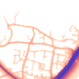 Daytime road noise heatmap for DE13 7FH