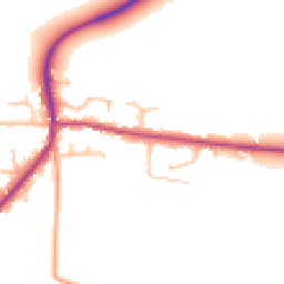 Daytime road noise heatmap for DE13 7HW