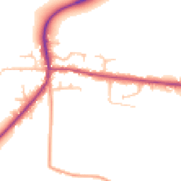 Daytime road noise heatmap for DE13 7HX