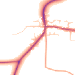Daytime road noise heatmap for DE13 7JE