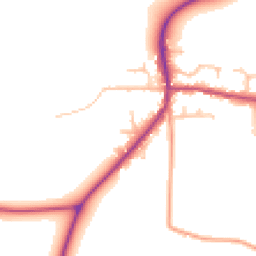 Daytime road noise heatmap for DE13 7JR