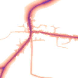 Daytime road noise heatmap for DE13 7JS