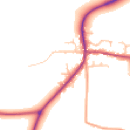 Daytime road noise heatmap for DE13 7JT