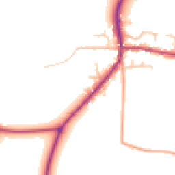 Daytime road noise heatmap for DE13 7JU