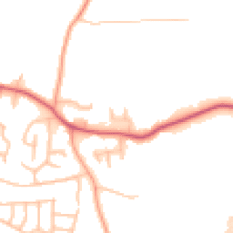 Daytime road noise heatmap for DE13 8DU