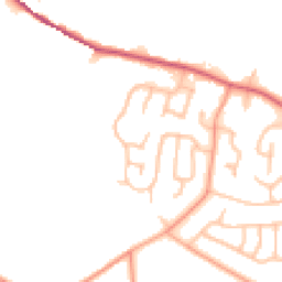 Daytime road noise heatmap for DE13 8DX