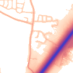 Daytime road noise heatmap for DE13 8HH
