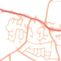 Daytime road noise heatmap for DE13 8JJ