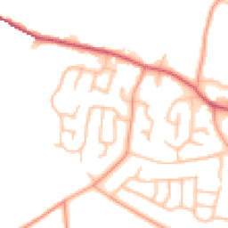 Daytime road noise heatmap for DE13 8JN
