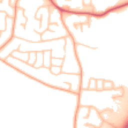 Daytime road noise heatmap for DE13 8LG