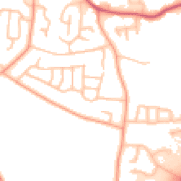 Daytime road noise heatmap for DE13 8LQ