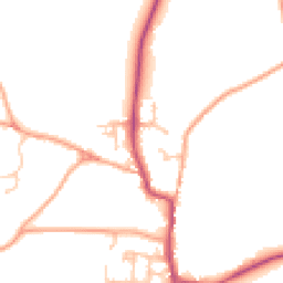 Daytime road noise heatmap for DE13 8NA