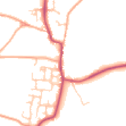 Daytime road noise heatmap for DE13 8NQ