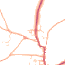 Daytime road noise heatmap for DE13 8NY