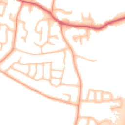 Daytime road noise heatmap for DE13 8PA
