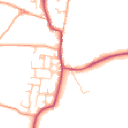Daytime road noise heatmap for DE13 8PN