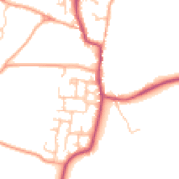 Daytime road noise heatmap for DE13 8PY