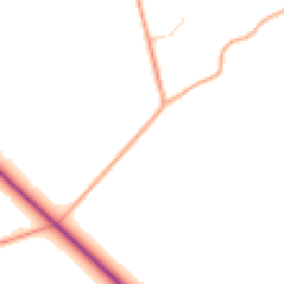Daytime road noise heatmap for DE13 8TL