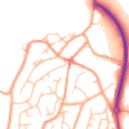 Daytime road noise heatmap for DE13 9DU