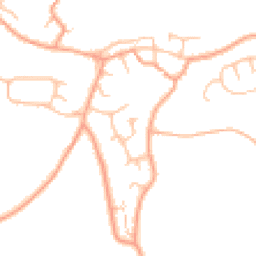 Daytime road noise heatmap for DE13 9EW
