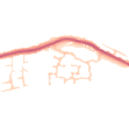 Daytime road noise heatmap for DE13 9EY