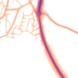 Daytime road noise heatmap for DE13 9FG