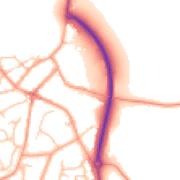 Daytime road noise heatmap for DE13 9HA