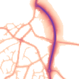 Daytime road noise heatmap for DE13 9HD