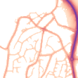 Daytime road noise heatmap for DE13 9JA