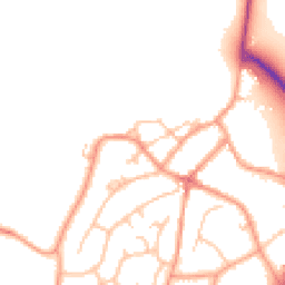Daytime road noise heatmap for DE13 9JF